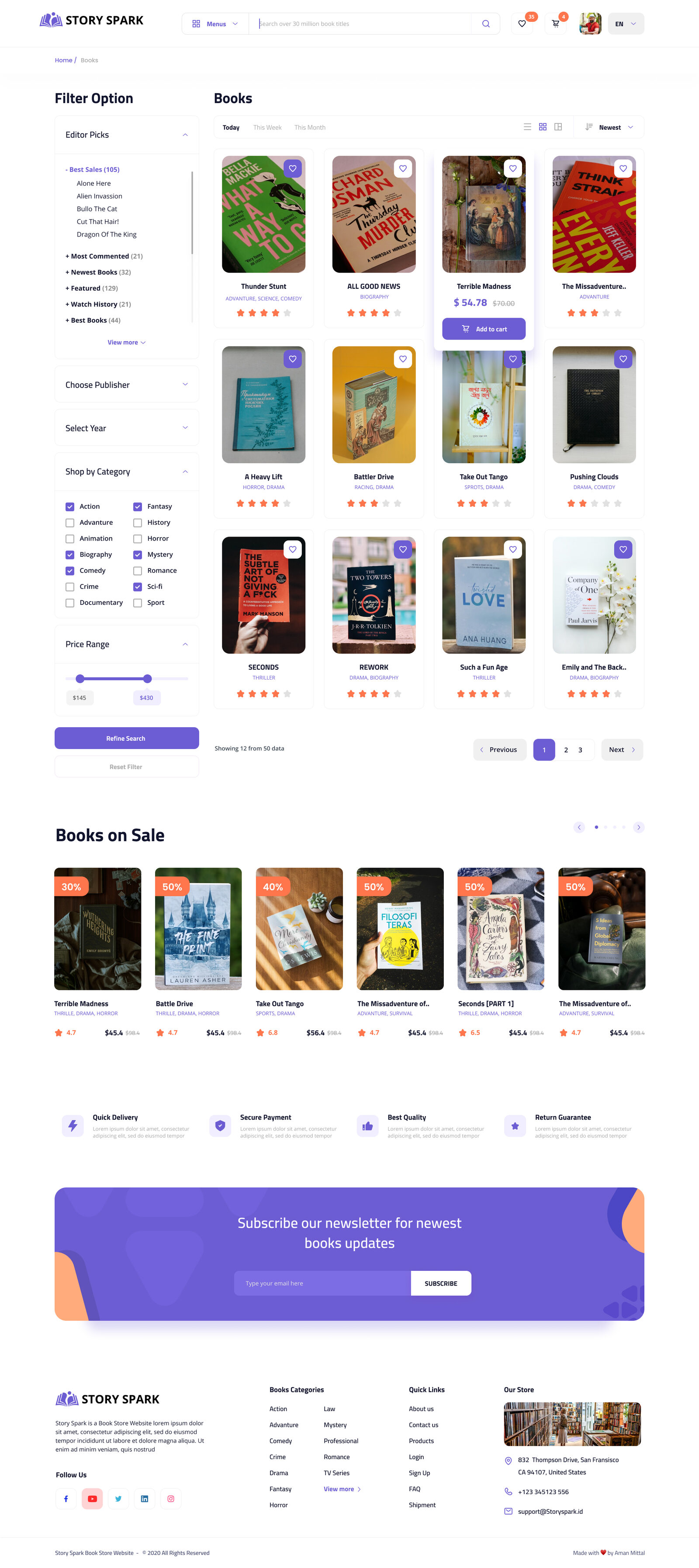 Story Spark books grid