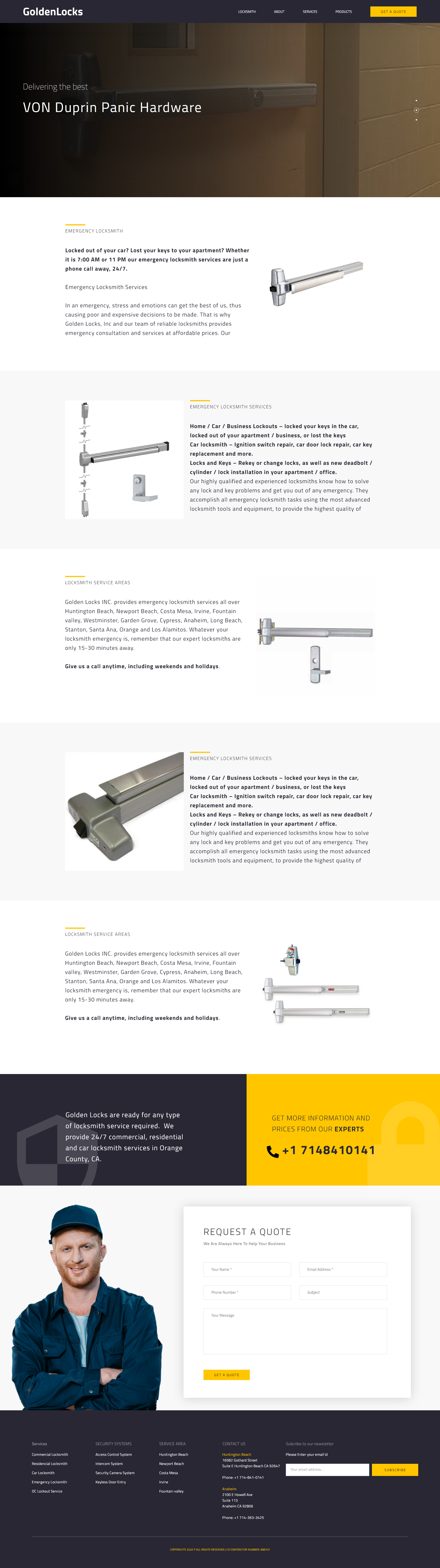 VON Duprin Panic Hardware