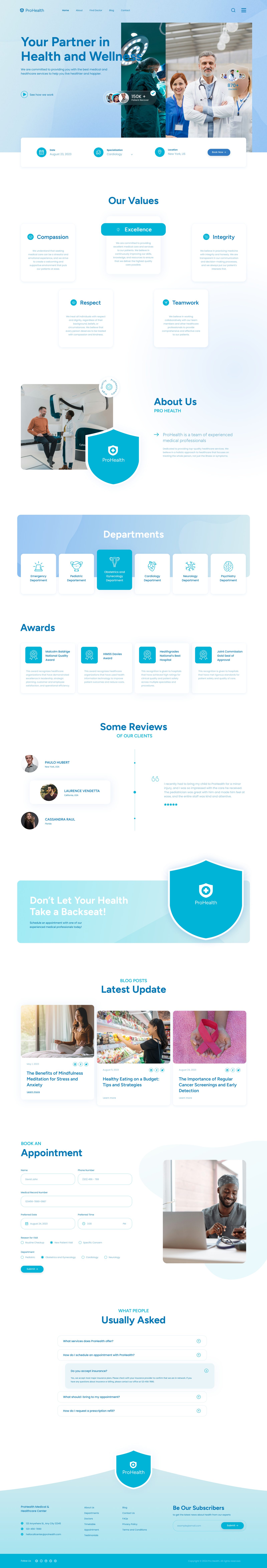 ProHealth homepage