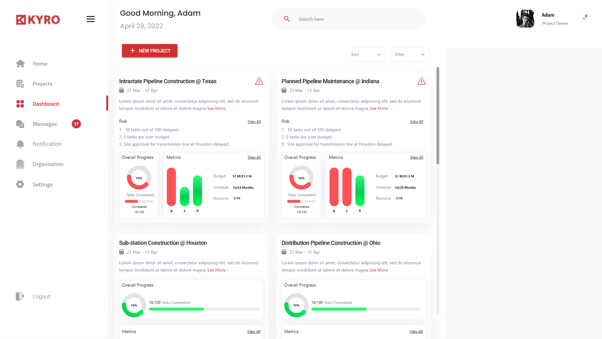Owner dashboard preview
