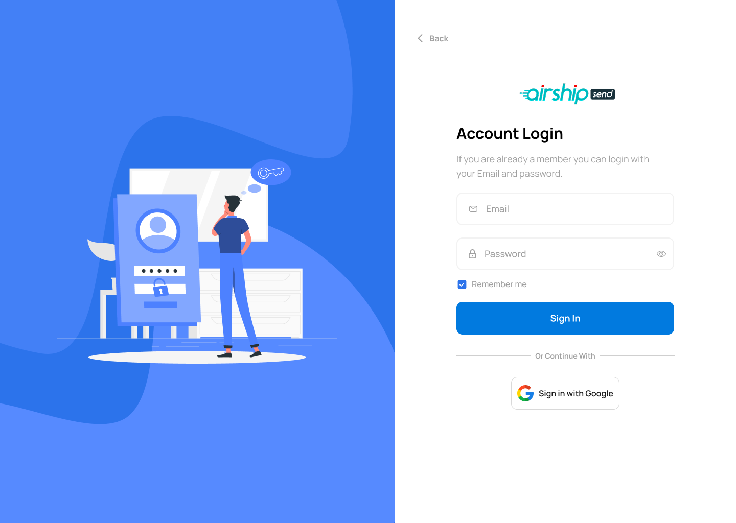 Admin login