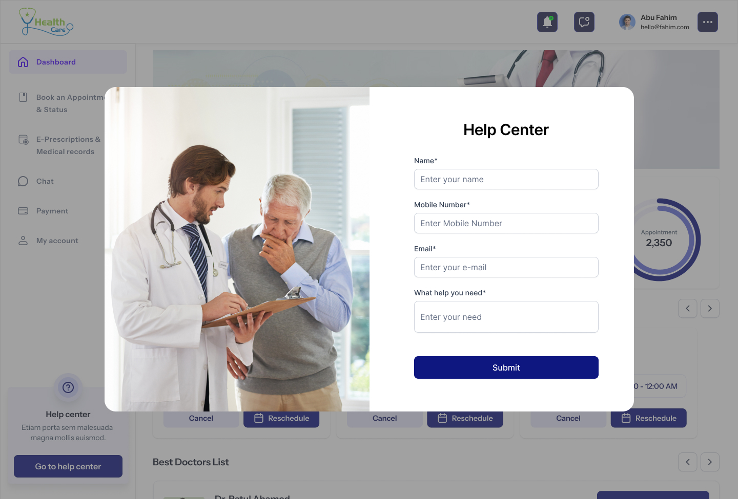 Help Center desktop
