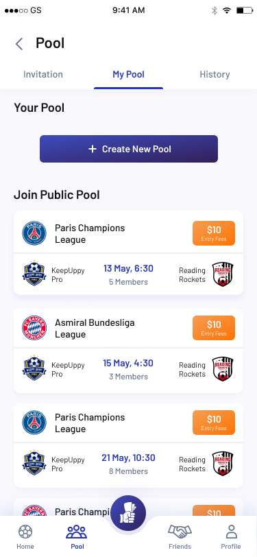 My Pool — public pools as cards