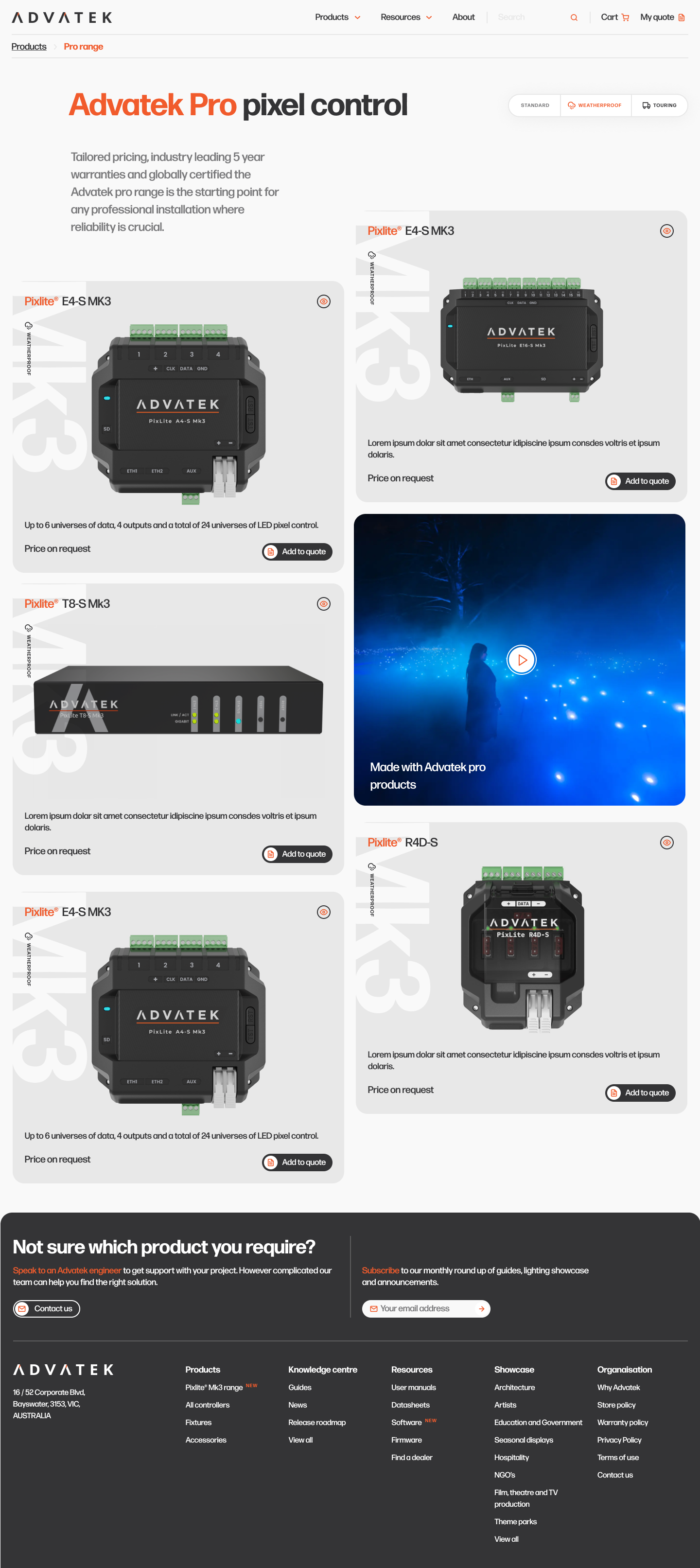 Pro Products desktop
