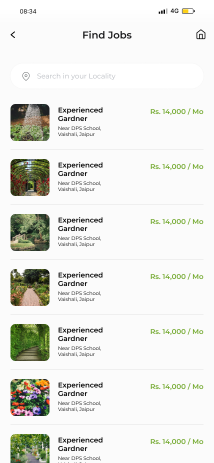Find jobs listing