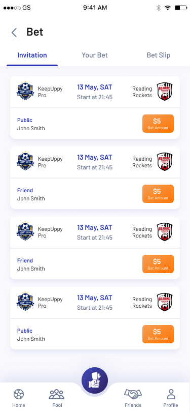 Invitation tab — pending invites