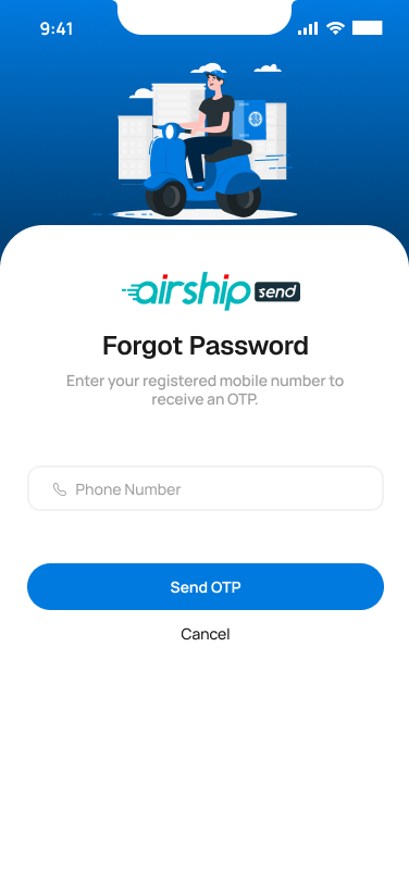Rider forgot password