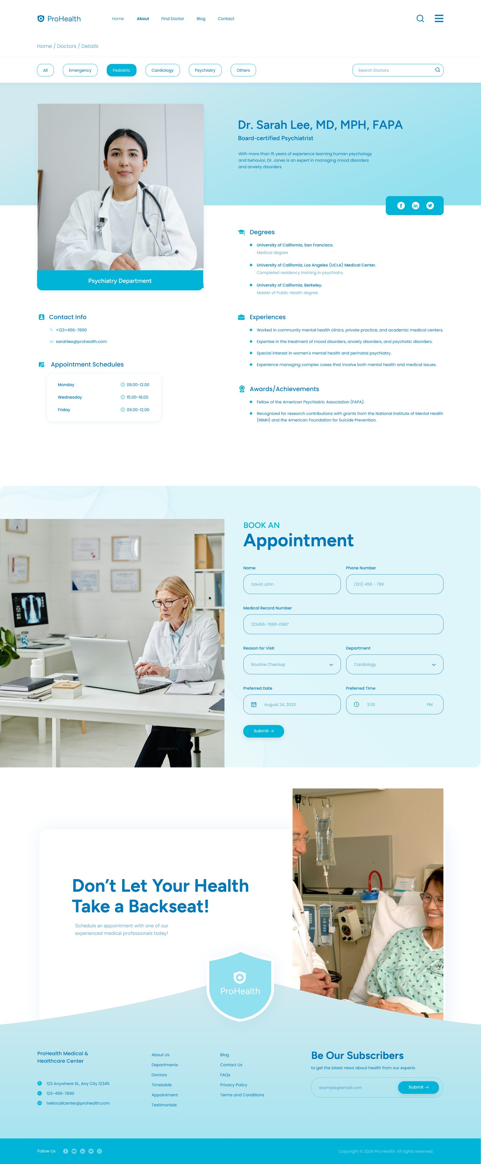 ProHealth doctor profile