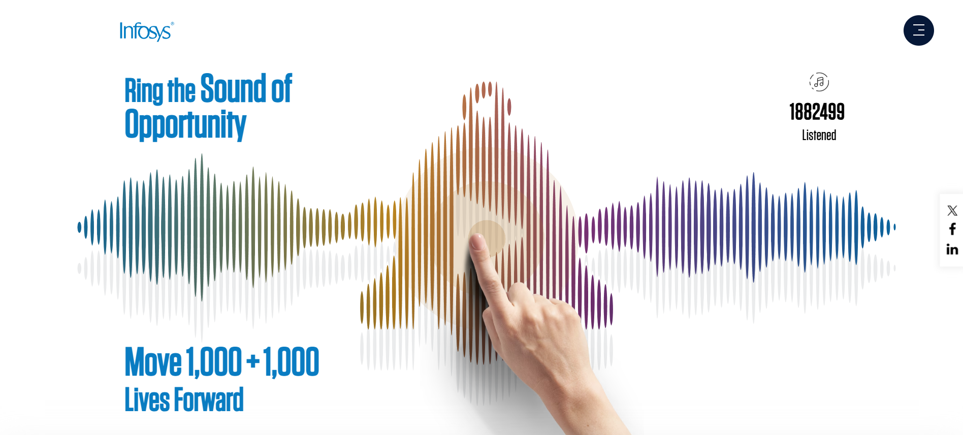 Infosys Sound of Opportunity landing page
