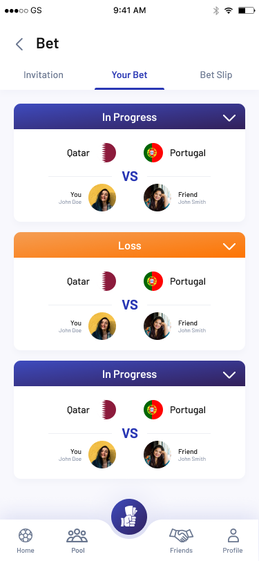 Bet confirmation