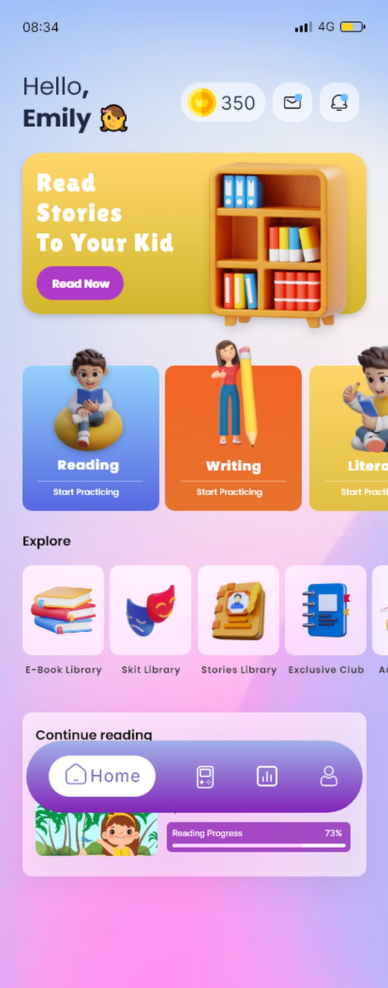 KidLearn dashboard