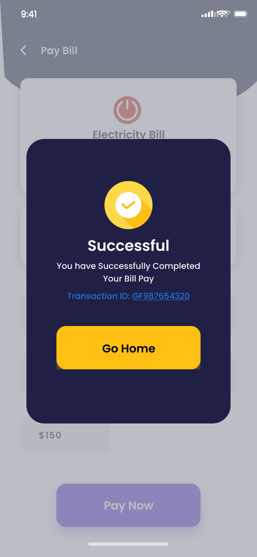 Success · transaction ID