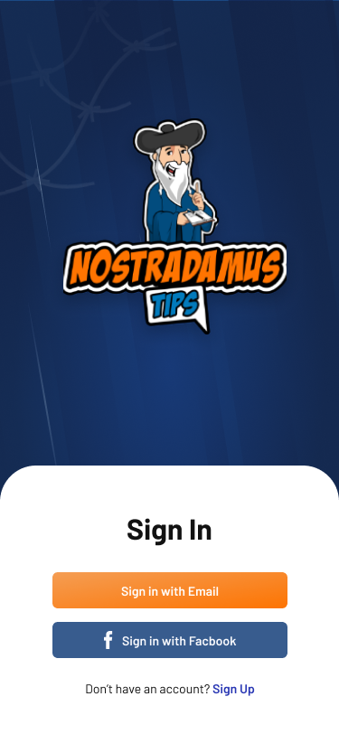 Login screen